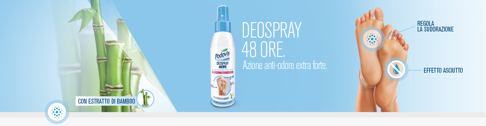 Podovis: Deospray 48 ore, azione anti-odore extra forte